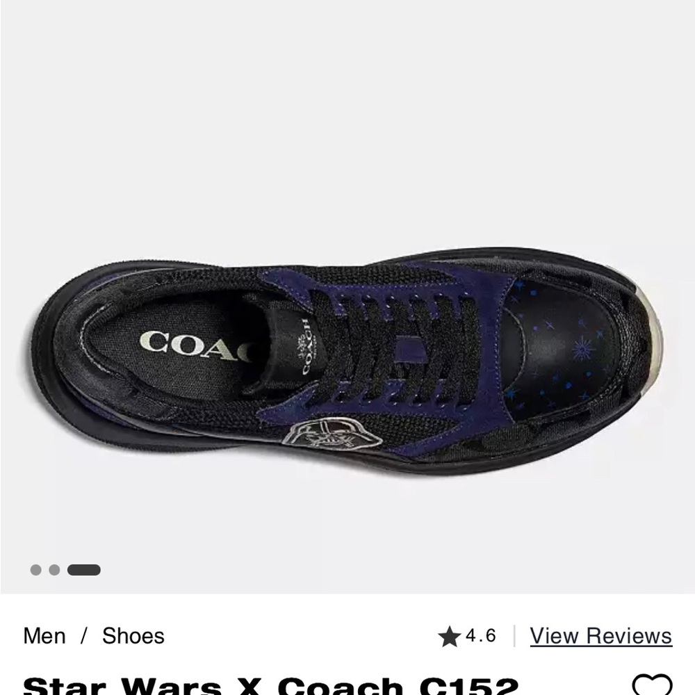 Star Wars edition Coach Men's Black and Navy Sneakers #starwars #darthvader